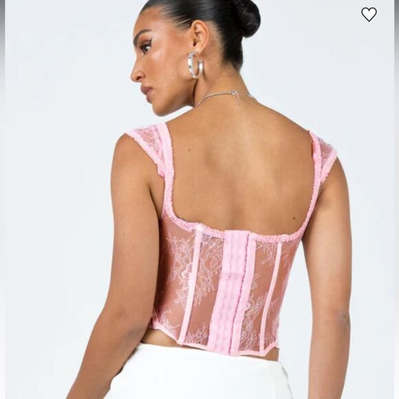Lioness Princess Polly Some Like It Hot Baby Pink Corset Top Sz XS - Picture 5 of 9